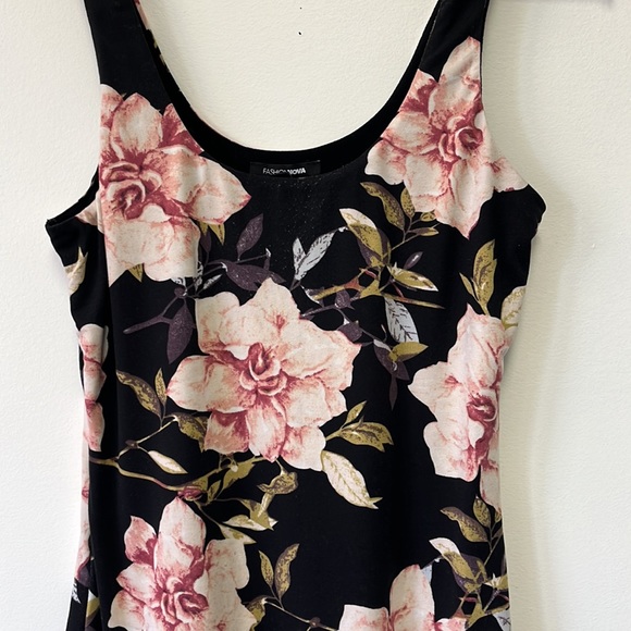 Fashion Nova Bodycon Floral Dress - S - Picture 1 of 6